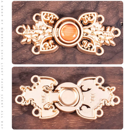 Chinese Cat's Eye Stone Metal Buckle for Hanfu Cheongsam 8 Color Pack