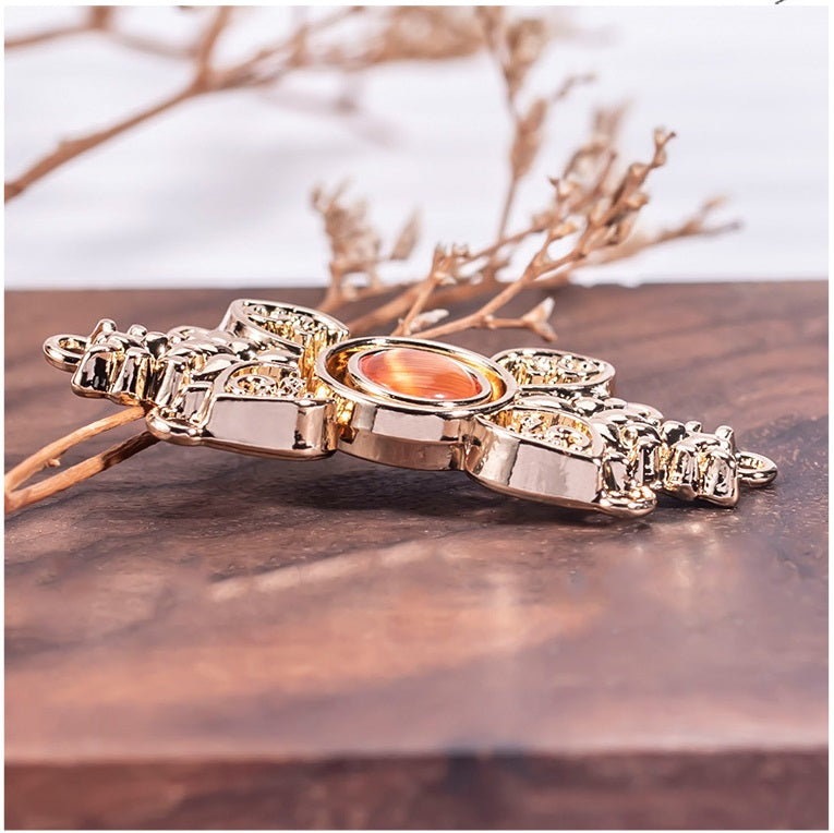 Chinese Cat's Eye Stone Metal Buckle for Hanfu Cheongsam 8 Color Pack