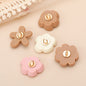 15 Style Colorful Flower Resin Buttons for Children's Sweaters 75 Pack