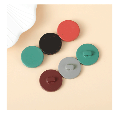 15-30mm Round Flat Resin Buttons with Shank 50 Pack( in 10 Colors )