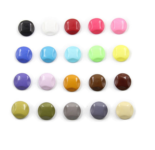 18-30mm 20 Boutons Ronds en Résine Colorés avec Tige 100 Pack