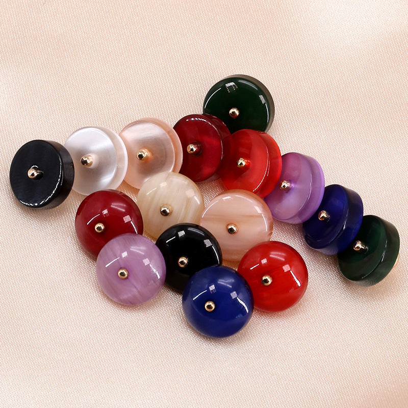 11.5mm Round Resin Buttons with Metal Shank 90 Pack(16 Styles)