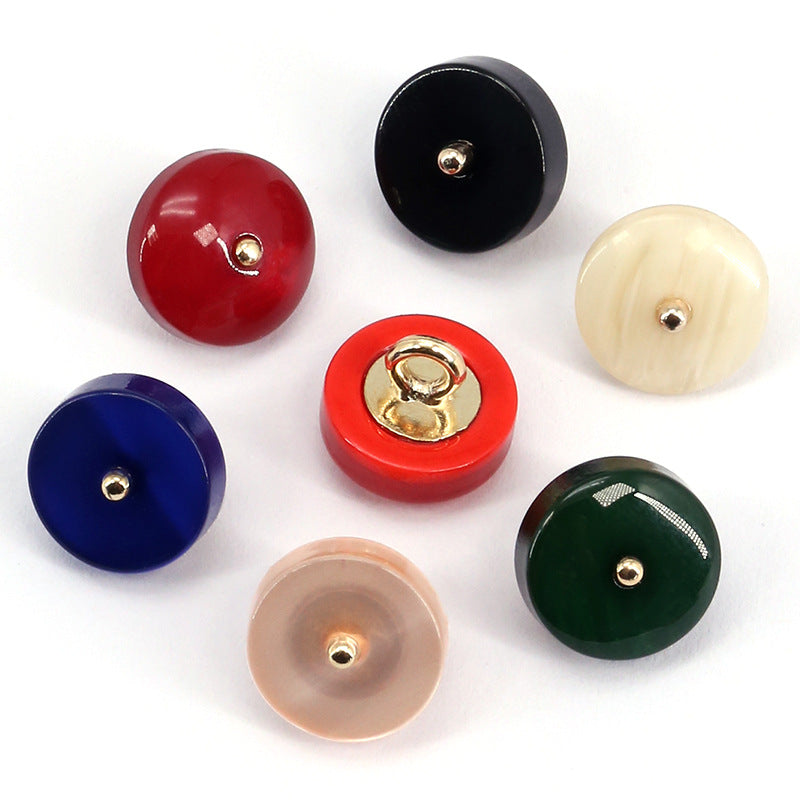 11.5mm Round Resin Buttons with Metal Shank 90 Pack(16 Styles)