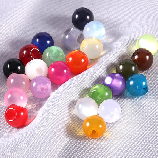 250pcs Colorful Resin Round Chinese Cheongsam Pearl Buttons