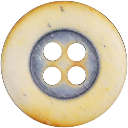 11.5mm/15mm Retro American Round-Edged Bovine Bone Buttons 12pcs