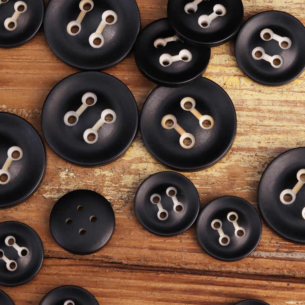 Dark Green Four-Hole Fruit Buttons For Men's Workwear 25 Pack