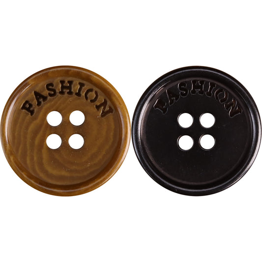 23mm Black Dark Coffee Cracked Texture Fashion Fruit Buttons 12pcs