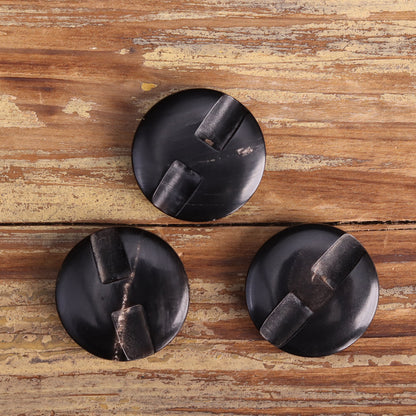 High-Cap Genuine Horn Blind Coat Buttons -15 Pack (3 Sizes)