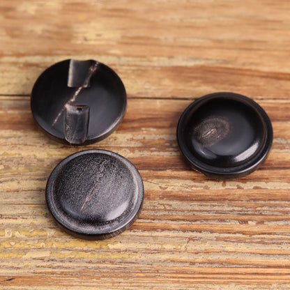 High-Cap Genuine Horn Blind Coat Buttons -15 Pack (3 Sizes)