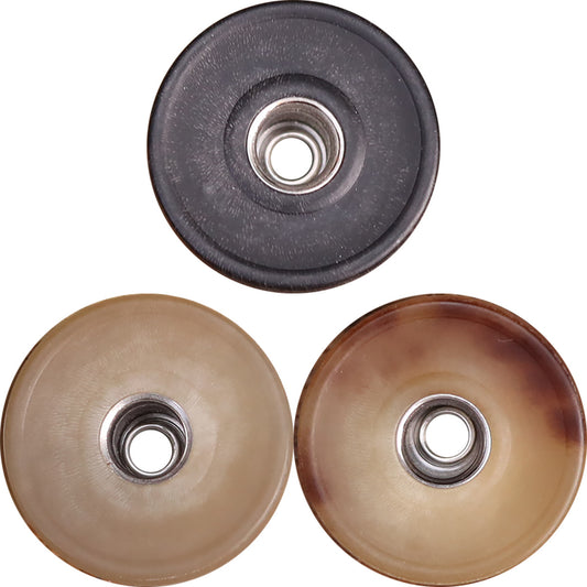 18mm Matte High-End Genuine Horn Rivet Stud Buttons 2pcs