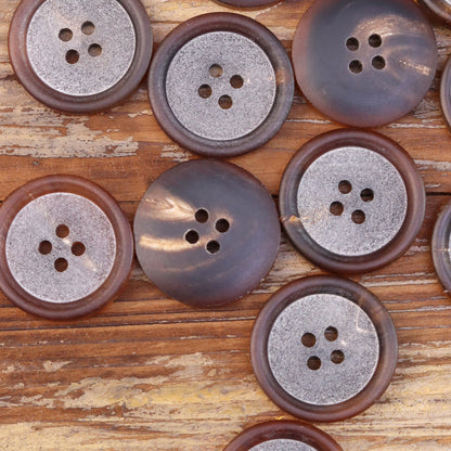 32L Light Coffee Matte Rock-Like Texture Horn Buttons 20pcs