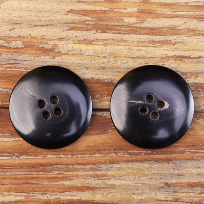 15-25mm Flat Grooved Laser Horn Buttons for Jackets 20 Pack (5 Sizes)