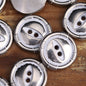 Fish-Eye Antique Bronze Silver Zinc Alloy Metal Buttons 20 Pack