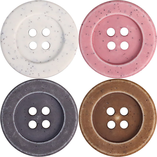 Boutons en ciment gris rose vieilli de 16-28 mm, paquet de 48