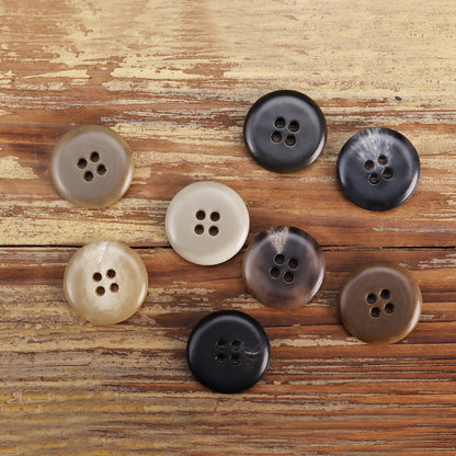 Boutons en urée noir, kaki et beige pour vestes pour hommes, pack de 30