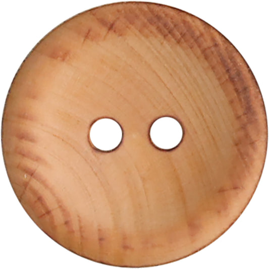 24-40L Bowl-Shaped Natural Wood Two-Hole Buttons 30 Pack