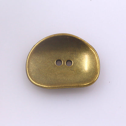 Antique Gold Nickel Irregular Two-Hole Metal Buttons 90 Pack