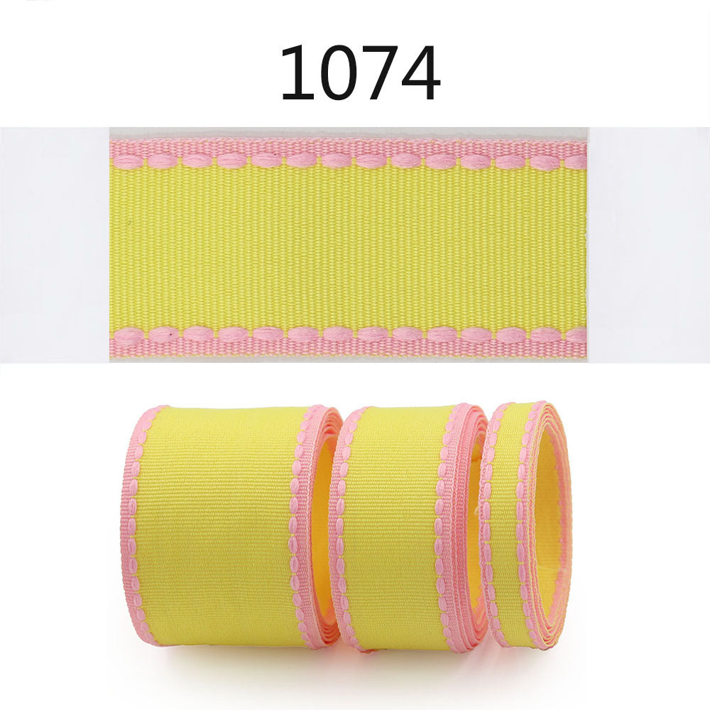 10/25/38mm Candy-Colored Ribbed Ribbon 3 Size Set