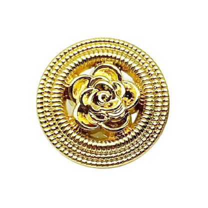 Tea Gold Vintage Filigree Rose Metal Shank Buttons 20pcs