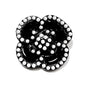 25mm Camellia Pearl Metal Shank Buttons for Cardigans Sweaters 6PCS