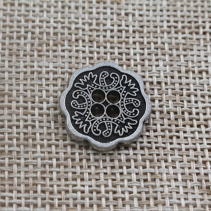 Vintage Floral 4 Holes Alloy Buttons for Clothing and Knitwear 315pcs