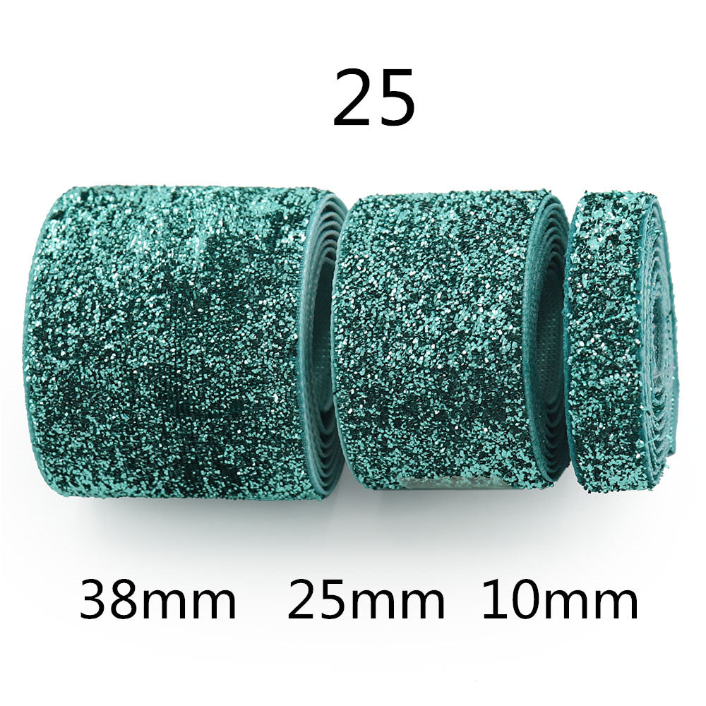 10/25/38mm Gradient Chenille Ribbon with Sparkle 3 Sizes Pack