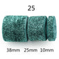 10/25/38mm Gradient Chenille Ribbon with Sparkle 3 Sizes Pack