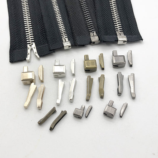 #5 Zipper Repair Kit Metal Head Sliders Retainer Insertion Pin 80 Pack