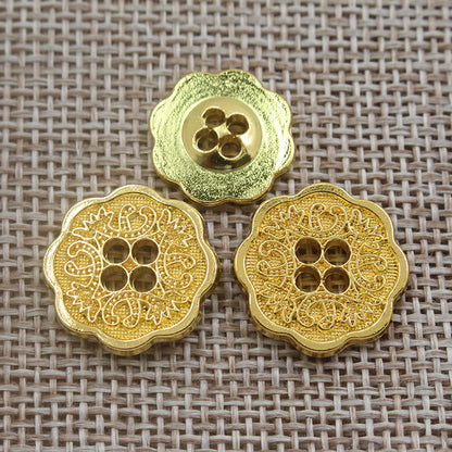 Vintage Floral 4 Holes Alloy Buttons for Clothing and Knitwear 315pcs