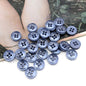 11.5mm Blue Round Four-Hole Shirt Buttons for Men and Women 100pcs