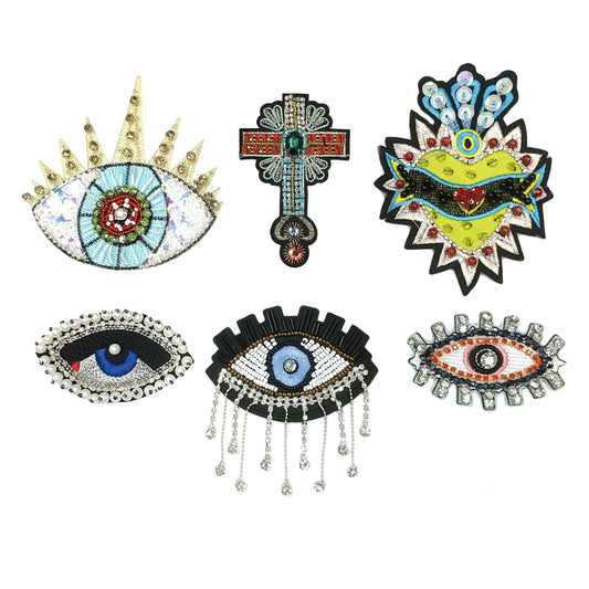 Decoratieve Oog Appliqué Patch voor Tassen Kleding 5 Pack