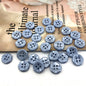 11.5mm Blue Round Four-Hole Shirt Buttons for Men and Women 100pcs