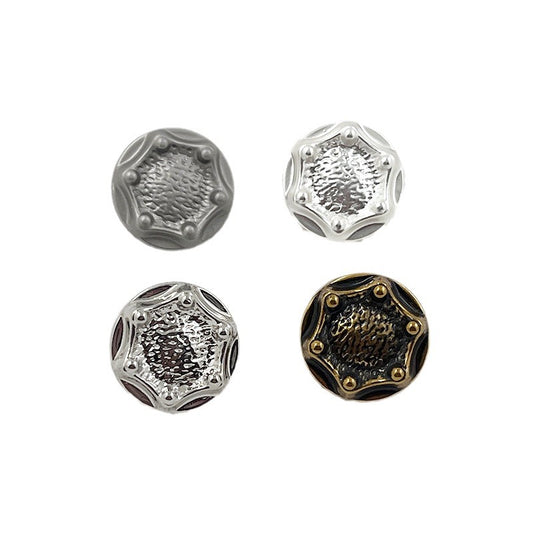 Boutons décoratifs en alliage de zinc à tige de chemise de 18 mm, paquet de 100