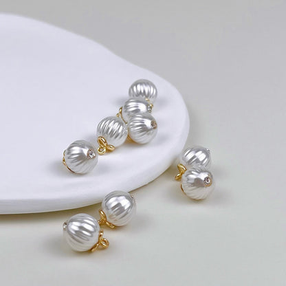 Baroque Pearl Shaped Metal Buttons for Chiffon Shirts Blouses 10pcs