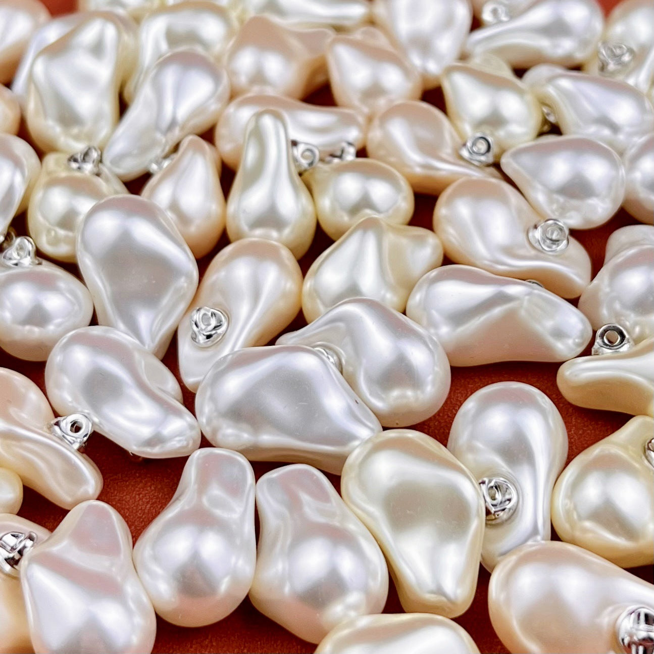 18/23MM High-Gloss Peanut Pearl Dress Cheongsam Buttons 10pcs