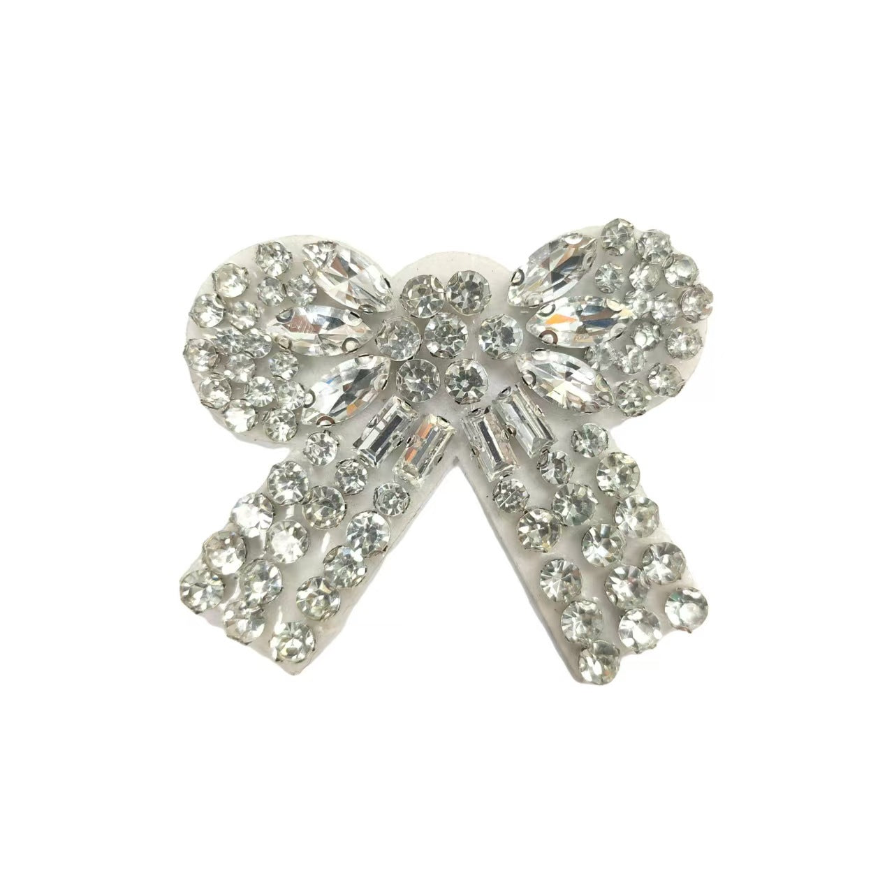 Piccolo Applicazione a Papillon con Perline e Strass Cuciti a Mano 7 Patches