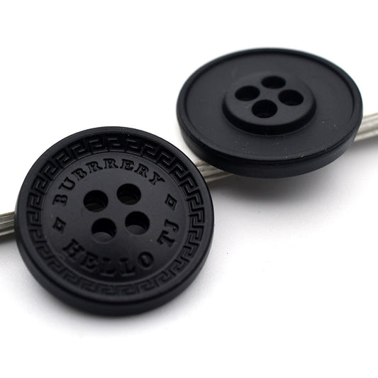 18/22mm Black Round Four-Hole Metal Suit Buttons 20pcs