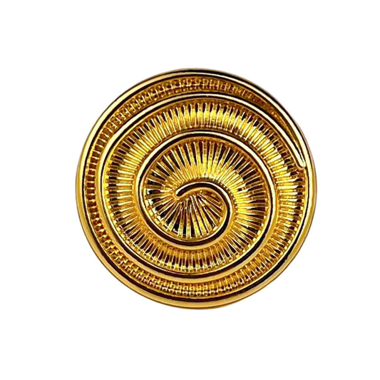 23mm Bottoni in Metallo Spirale Antico Oro Argento con Chiodo 12pz