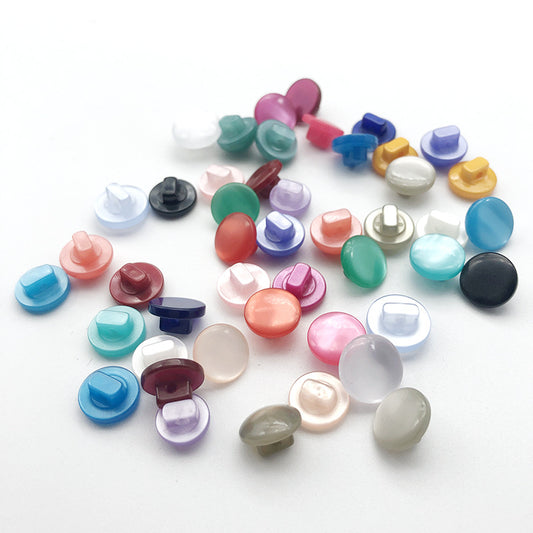 10mm Resin Pearlized Shank Buttons for Kids' Cardigans 120 Pack