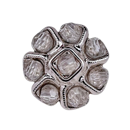 Boutons en métal en forme de fleurs perlées pour les pulls et robes pour femmes 20pcs