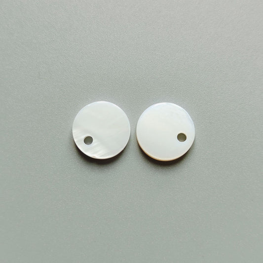 16/24L Natural Shell Round Buttons with Single Hole 40pcs