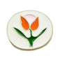 18MM Vintage Hand-Painted Oil-Drop Tulip Metal Buttons 20pcs