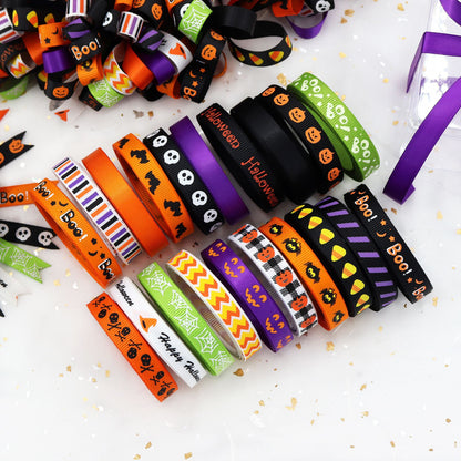 10mm Halloween Party Scene Decoration Ribbon 16 Colors