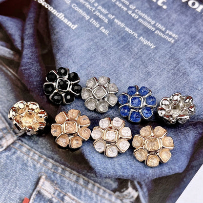 Beaded Flower Metal Buttons for Women’s Sweaters & Dresses 20pcs