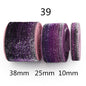 10/25/38mm Gradient Chenille Ribbon with Sparkle 3 Sizes Pack