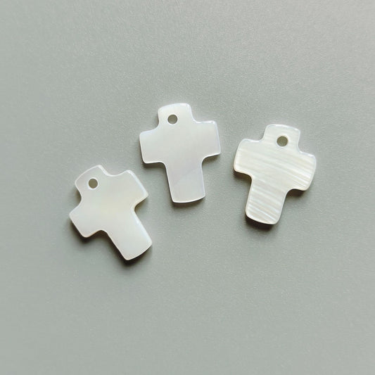 21L 12.5mm Cross Shell Buttons with Single Hole 40pcs