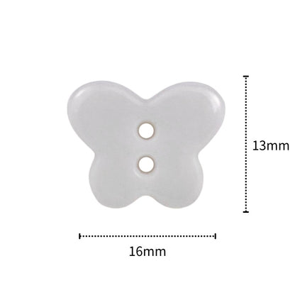 Botões de Cerâmica em Forma de Borboleta Perfeitos para Camisas e Malhas de Crianças 20pcs