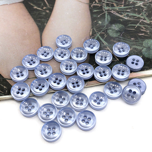 11.5mm Blue Round Four-Hole Shirt Buttons for Men and Women 100pcs