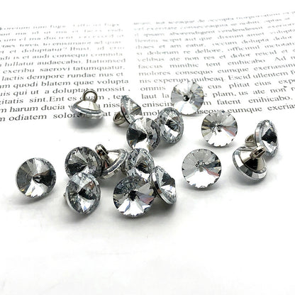 Botões Decorativos de Cristal de Vidro com Strass de 18mm 50PCS