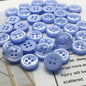 11.5mm Blue Round Four-Hole Shirt Buttons for Men and Women 100pcs